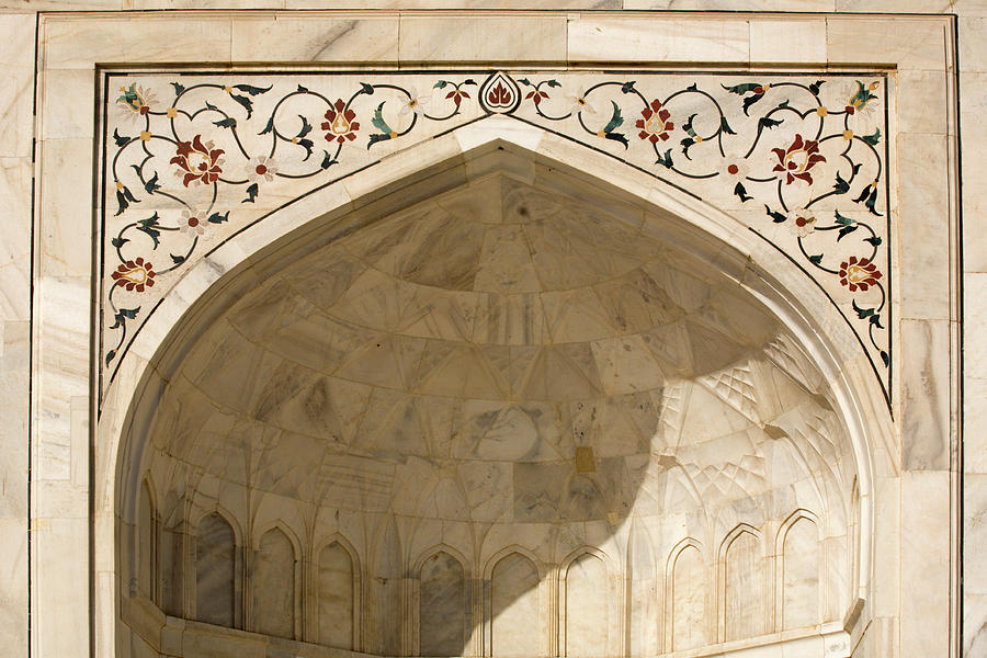 Spandrel Detail, Taj Mahal Mausoleum Photograph