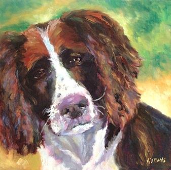 Dog Painting - Spaniel Springer by Elisabeth Vismans
