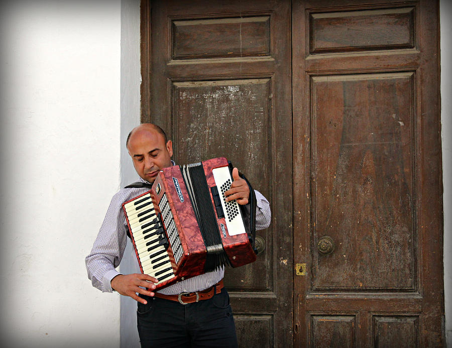 Spanish Accordion Player  Photograph by Steve Natale