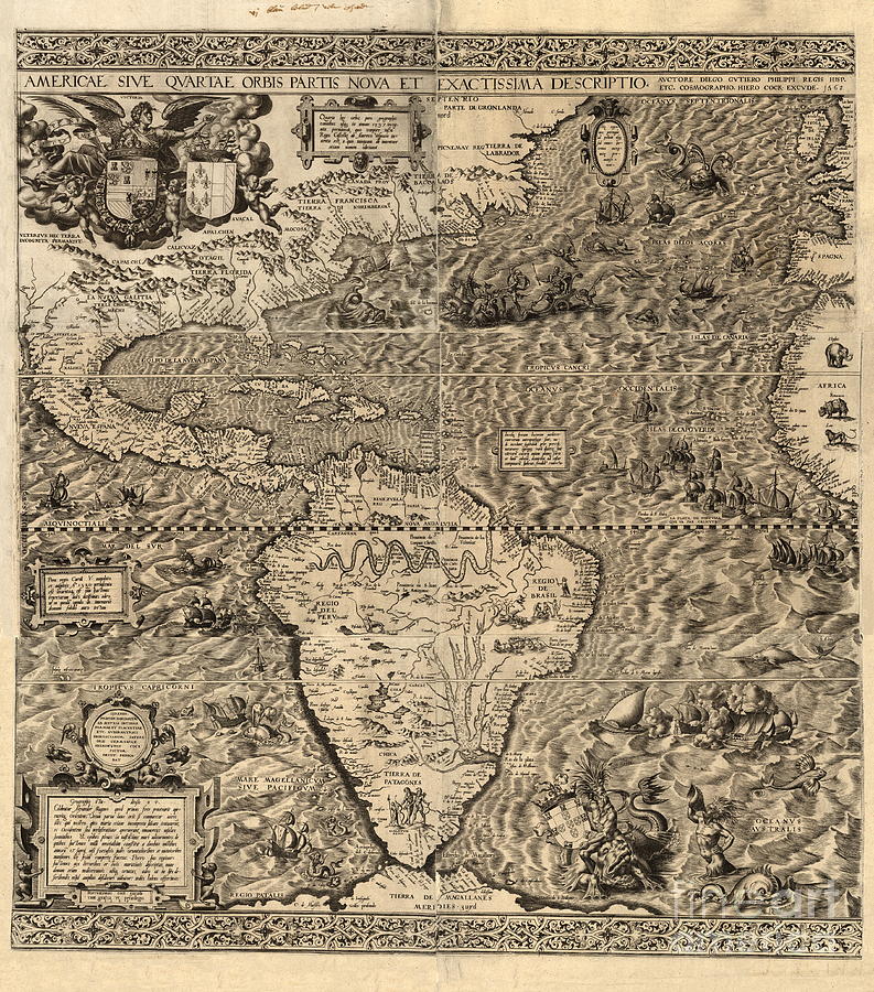 Spanish America, 16th Century Map Photograph by Science Source