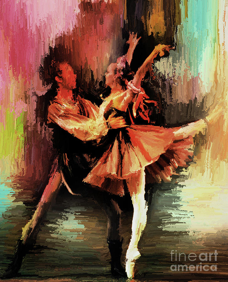 Spanish Couple dancer fbv401 Painting by Gull G