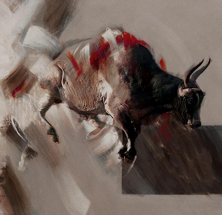Bull Painting - Spanish Culture 34b by Corporate Art Task Force