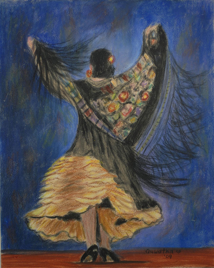 Spanish Dancer 3 Painting by Quwatha Valentine