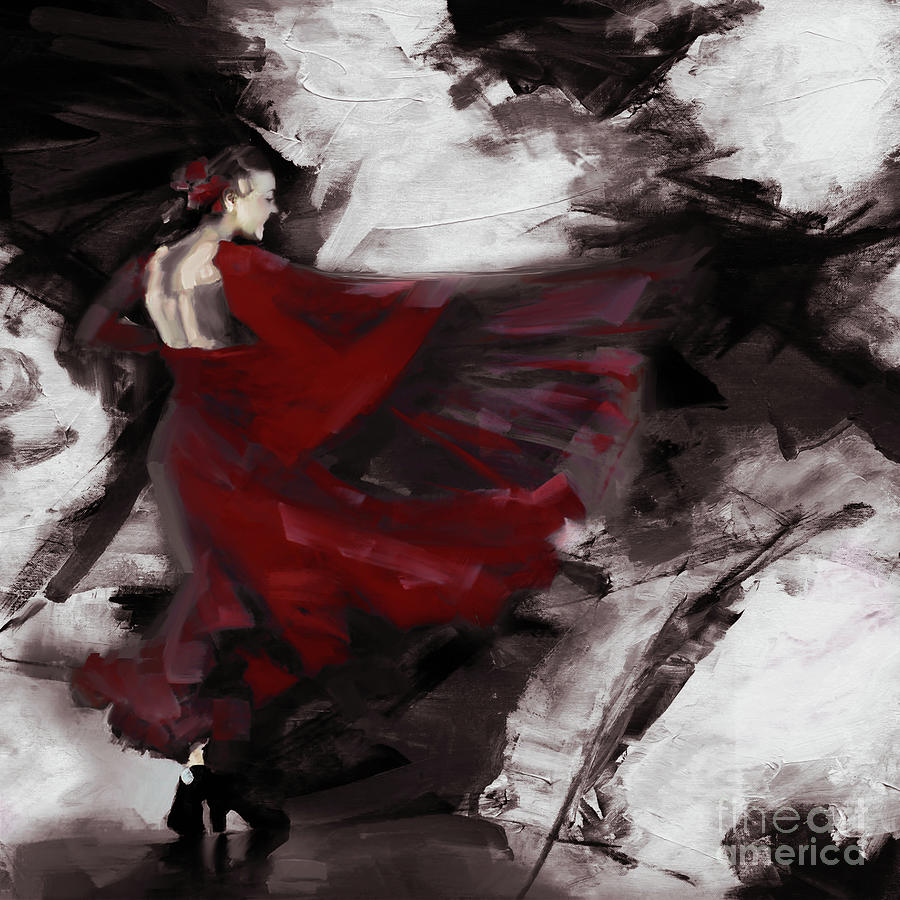 Spanish Dancer Lady Painting by Gull G
