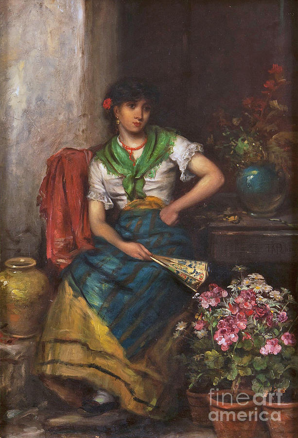 Spanish Girl Painting by MotionAge Designs Fine Art America