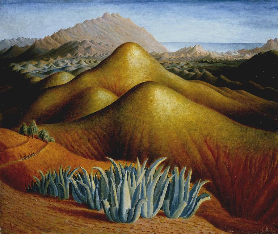 Spanish Landscape with Mountains Painting by Dora Carrington