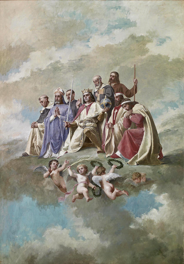 Spanish Saints Painting by Francisco Jover y Casanova