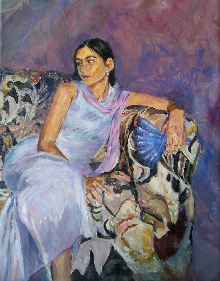 Portrait Painting - Spanish Senorita by Gladiola Sotomayor