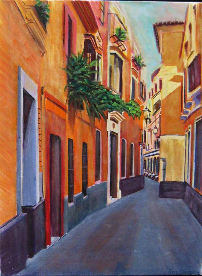 Spanish Street Painting by Faye Dietrich Fine Art America