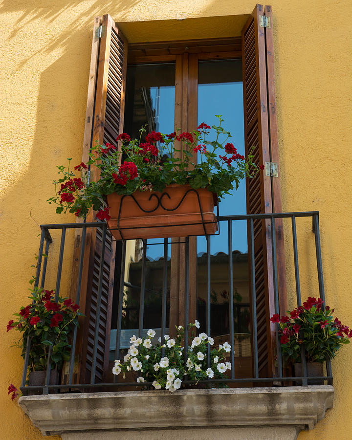 Spanish Windowsill in Vic Spain Photograph by Nicole Freedman