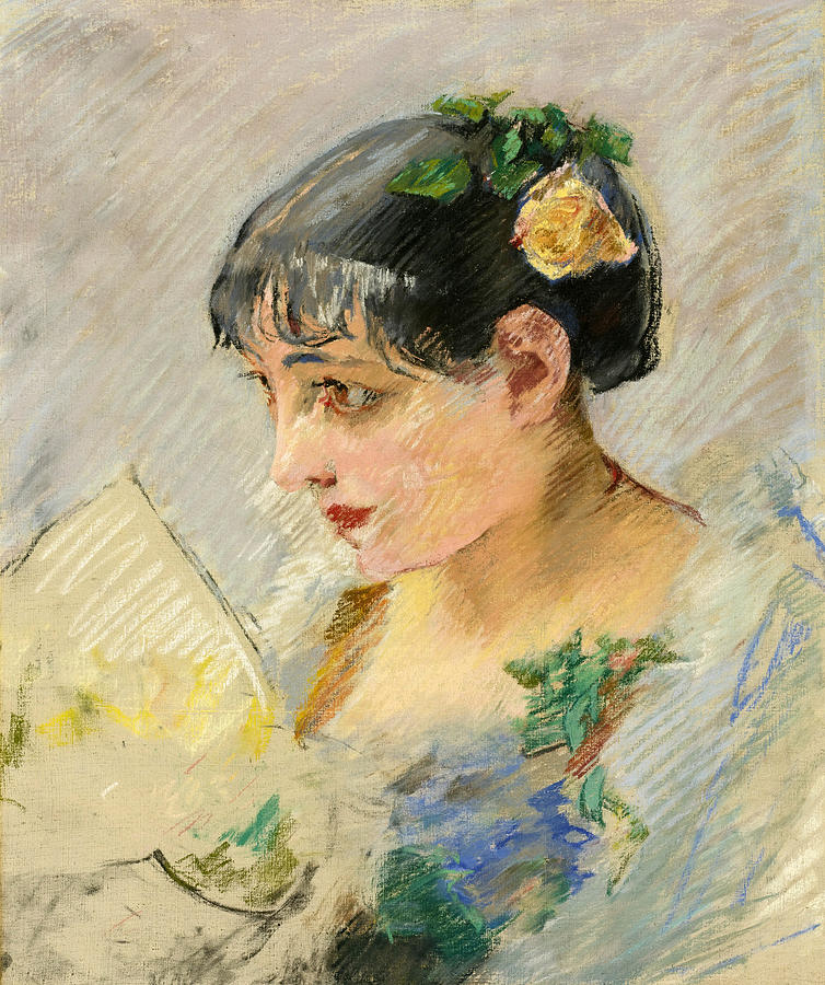 Spanish Woman. Portrait of the Milliner Drawing by Eva Gonzales