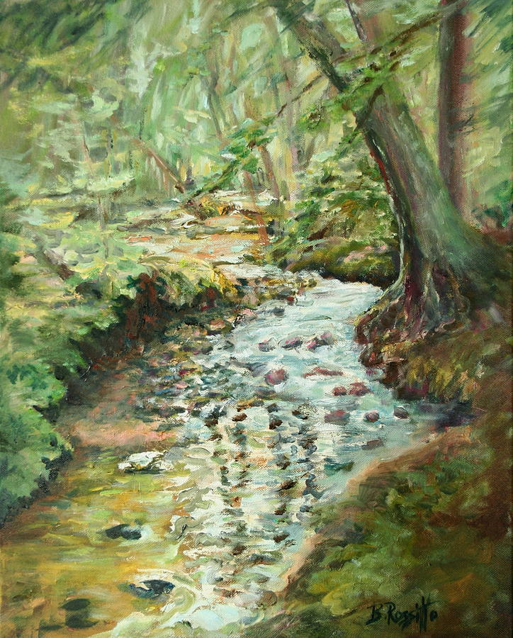 Sparking Spring Day at Salmon River Painting by B Rossitto