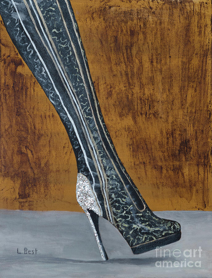 Sparkle Kinky Boot Painting by Laurel Best
