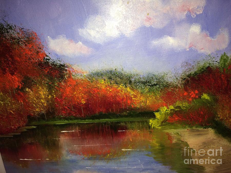 Sparkle Lake 2 Painting by Nancy Anton