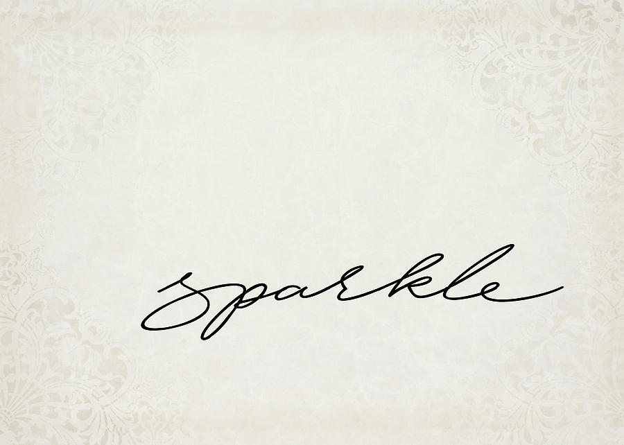 Typography Digital Art - Sparkle One Word Series by Ricky Barnard