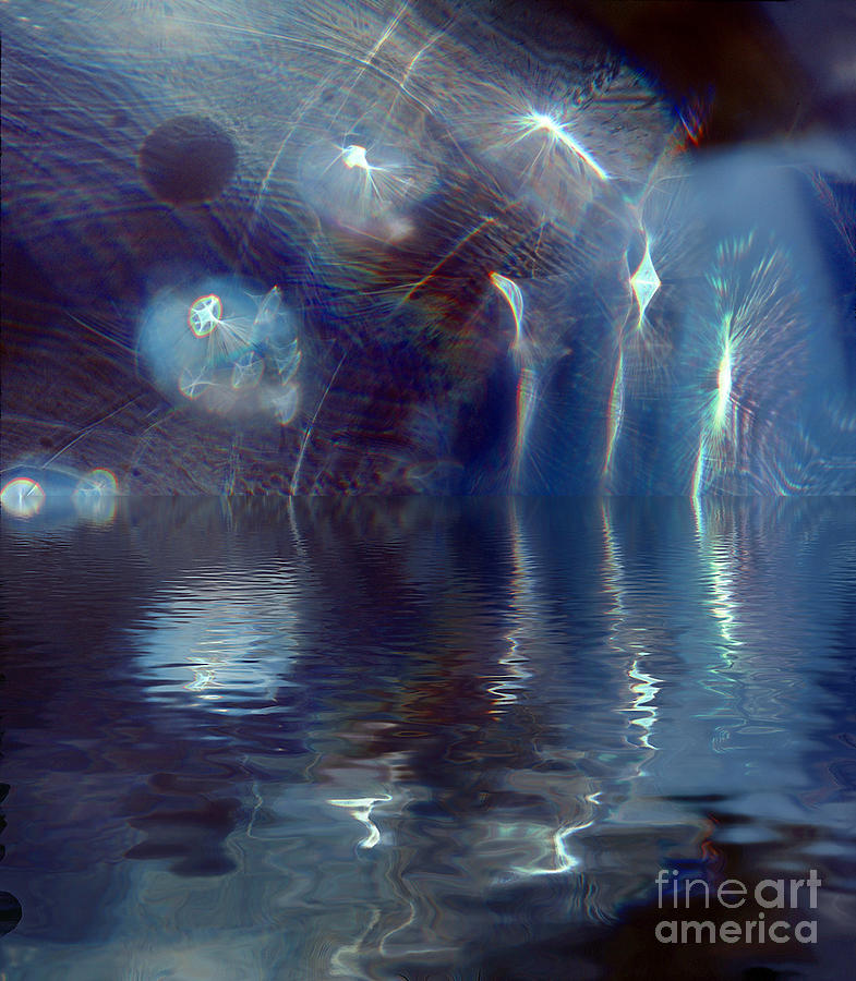 Sparkles of Spirit Light in the Night Digital Art by Wernher Krutein