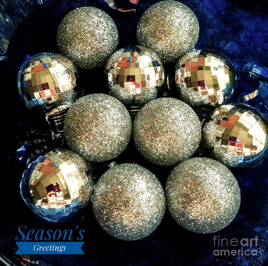 Sparkling Baubles Greeting Photograph by Joan-Violet Stretch