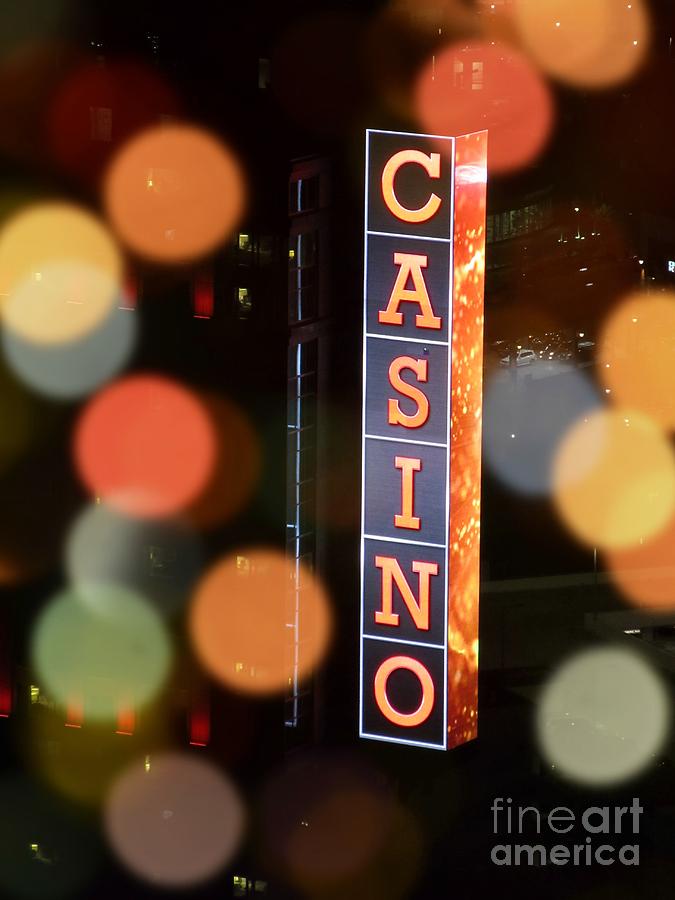 Sign Painting - Sparkling Casino Lights by John Malone
