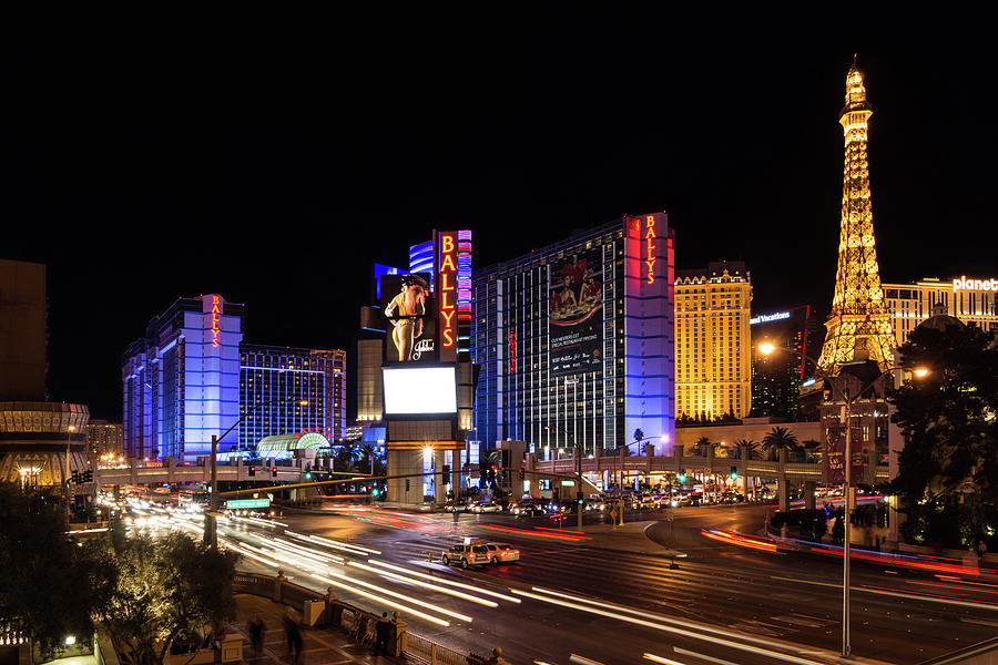 Sparkling Las Vegas Neon - Zooming Along The Strip Photograph