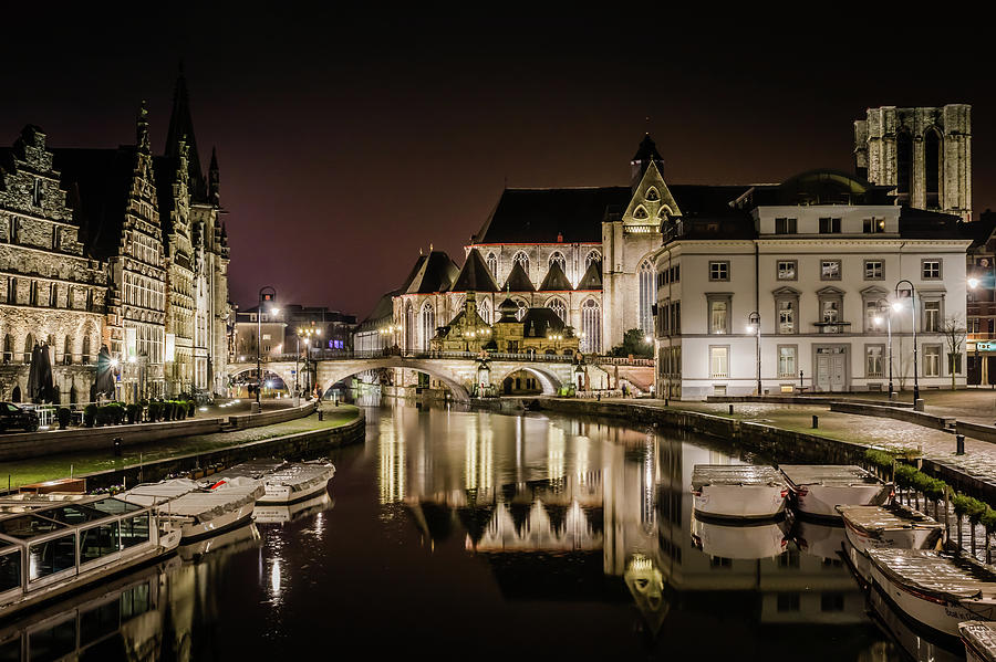 Sparkling Night in Ghent Photograph by Rebekah Zivicki