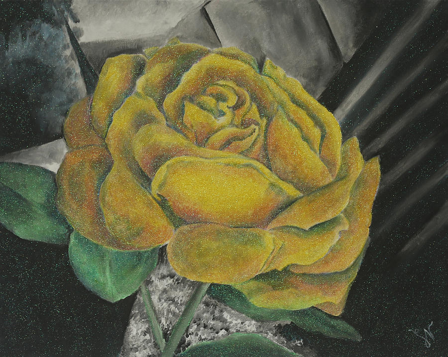 Rose Painting - Sparkling Rose by Miriam Leah Herman