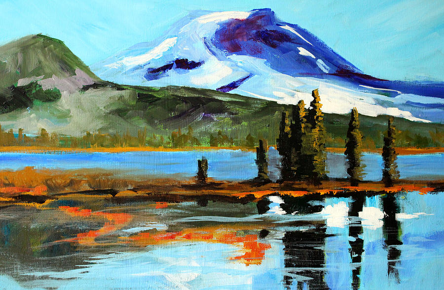 Sparks Lake Autumn Painting by Nancy Merkle