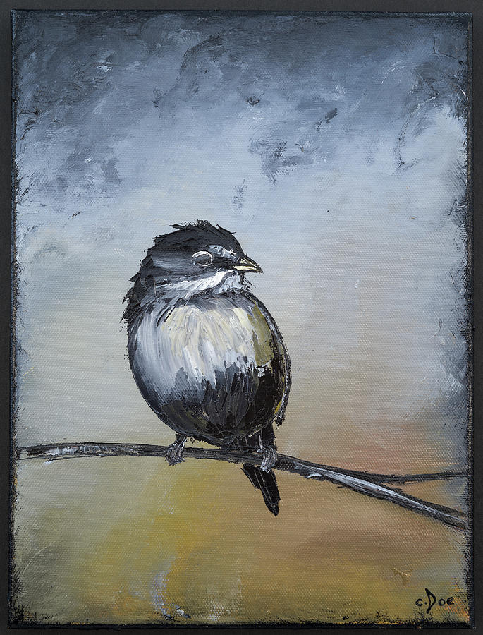 Sparrow Painting by Carolyn Doe