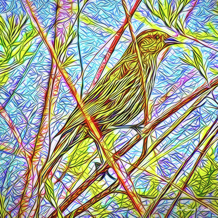 Sparrow In Solitude Digital Art by Joel Bruce Wallach