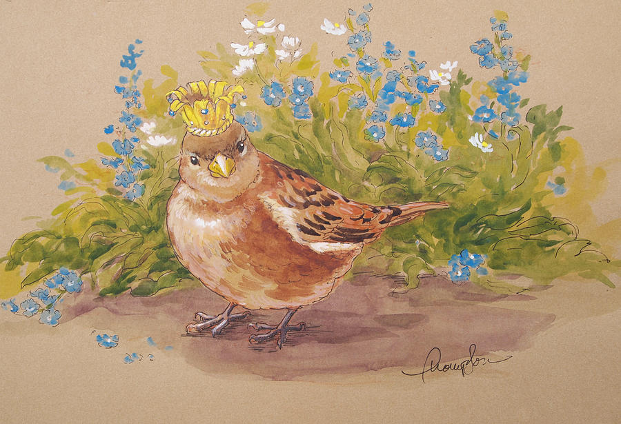 Wildlife Painting - Sparrow Queen by Tracie Thompson