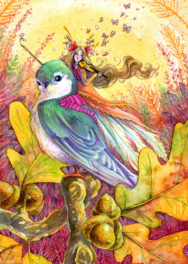 Sparrows Song Painting by Sara Burrier