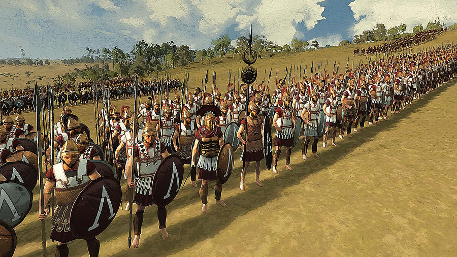 Spartan Army At War - 02 Painting by AM FineArtPrints