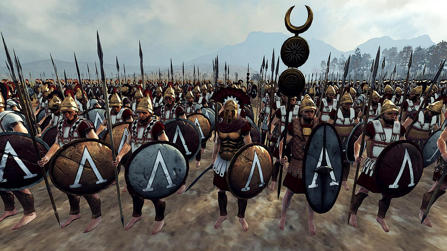  Spartan  Army  At War 08 Painting by AM FineArtPrints