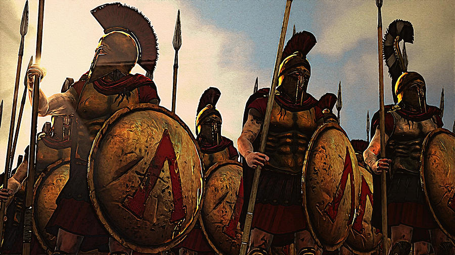  Spartan  Army  At War 17 Painting by AM FineArtPrints