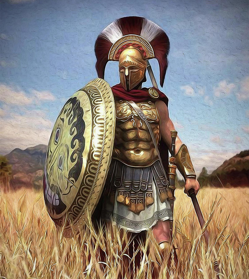 Spartan Hoplite - 02 Painting by AM FineArtPrints