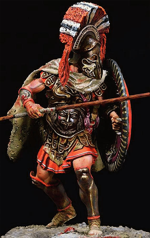 Spartan Hoplite - 05 Painting by AM FineArtPrints