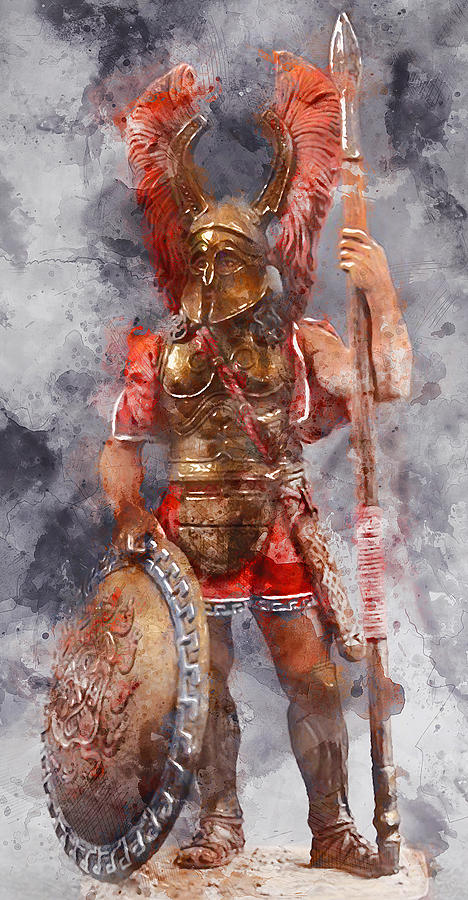 Spartan Hoplite - 09 Painting by AM FineArtPrints