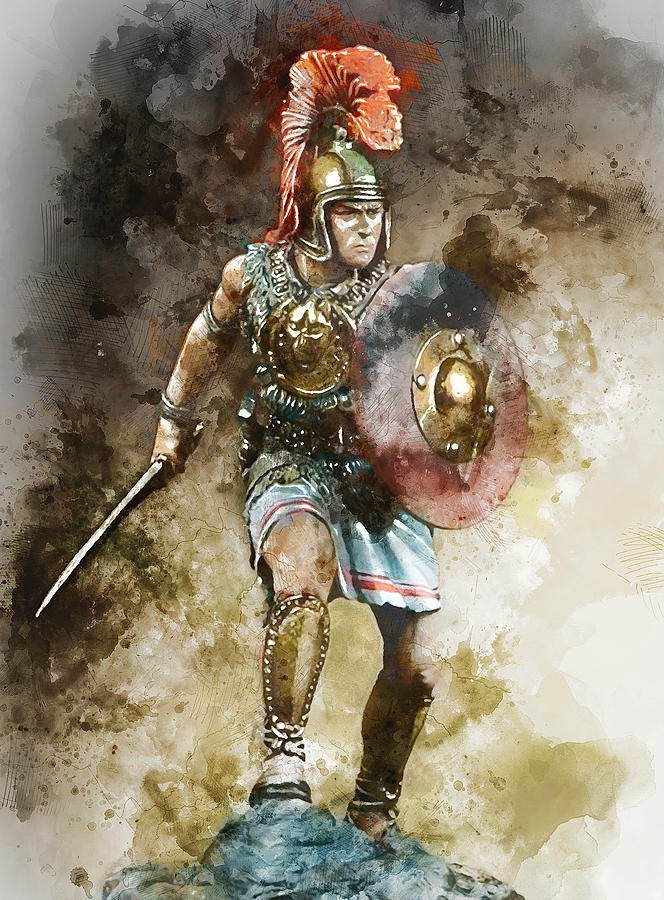 Spartan Hoplite - 10 Painting by AM FineArtPrints