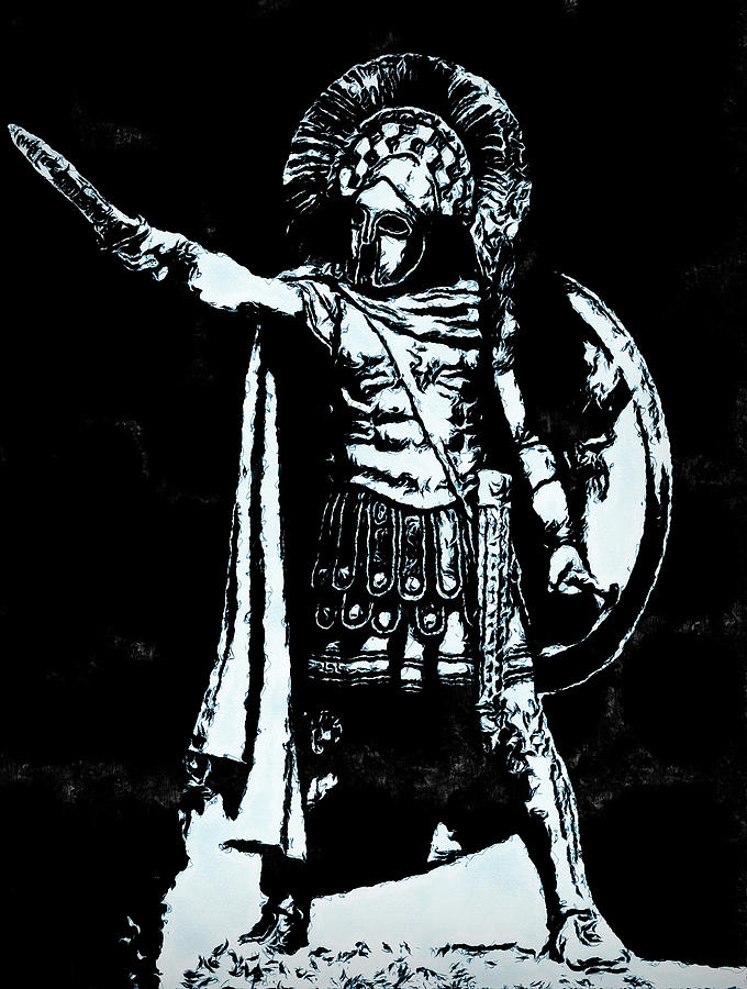 Spartan Hoplite - 19 Painting by AM FineArtPrints