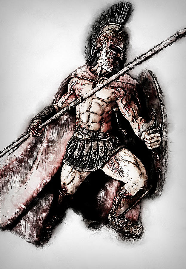 Spartan Hoplite - 22 Painting by AM FineArtPrints