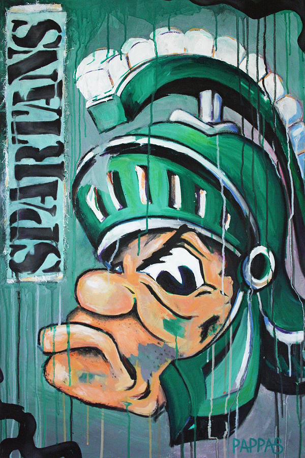Football Painting - Spartans by Julia Pappas