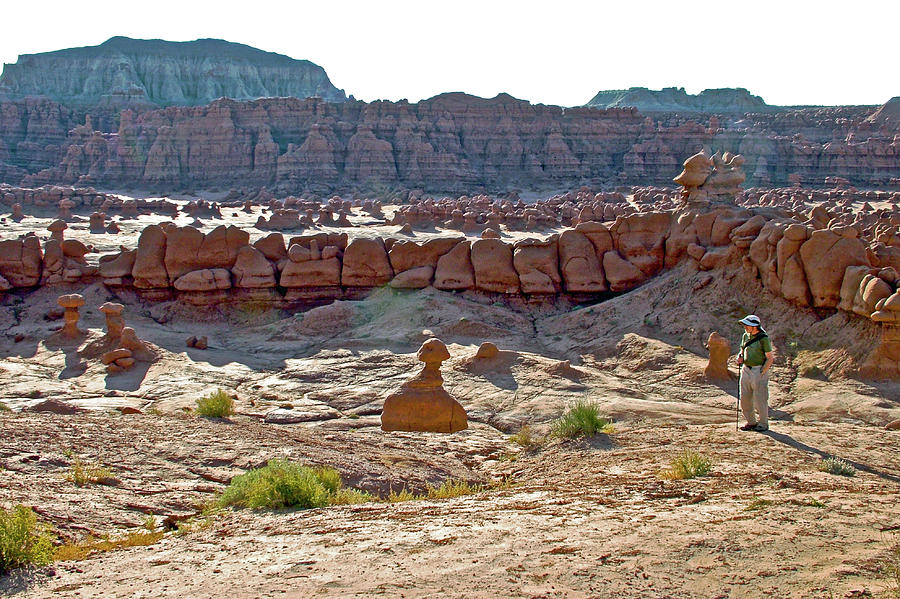 Speaking to Goblins on Carmel Canyon Trail in Goblin Valley State Park, Utah Photograph by Ruth Hager