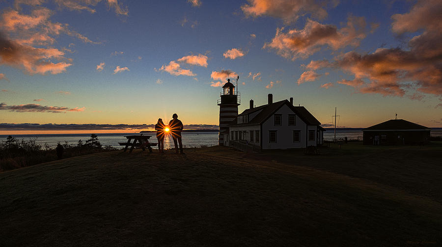 Special Moment Sunrise at West Quoddy Head Lighthouse Photograph by Marty Saccone