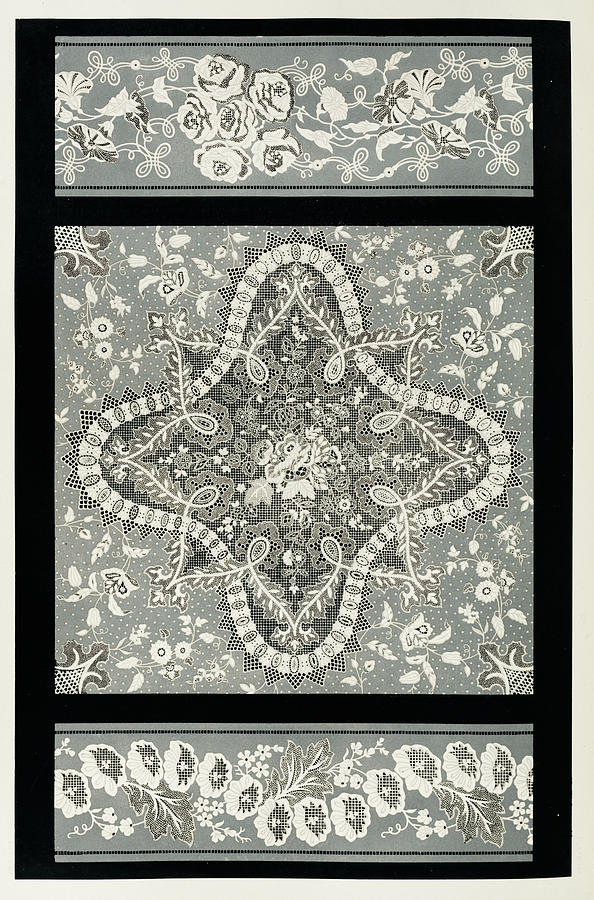 Specimens of Swiss embroidery from the Industrial arts of the Nineteenth Century Painting by Vincent Monozlay
