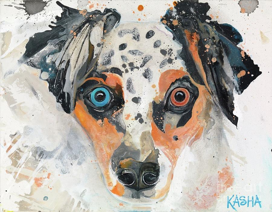 Speckled Pup Painting by Kasha Ritter