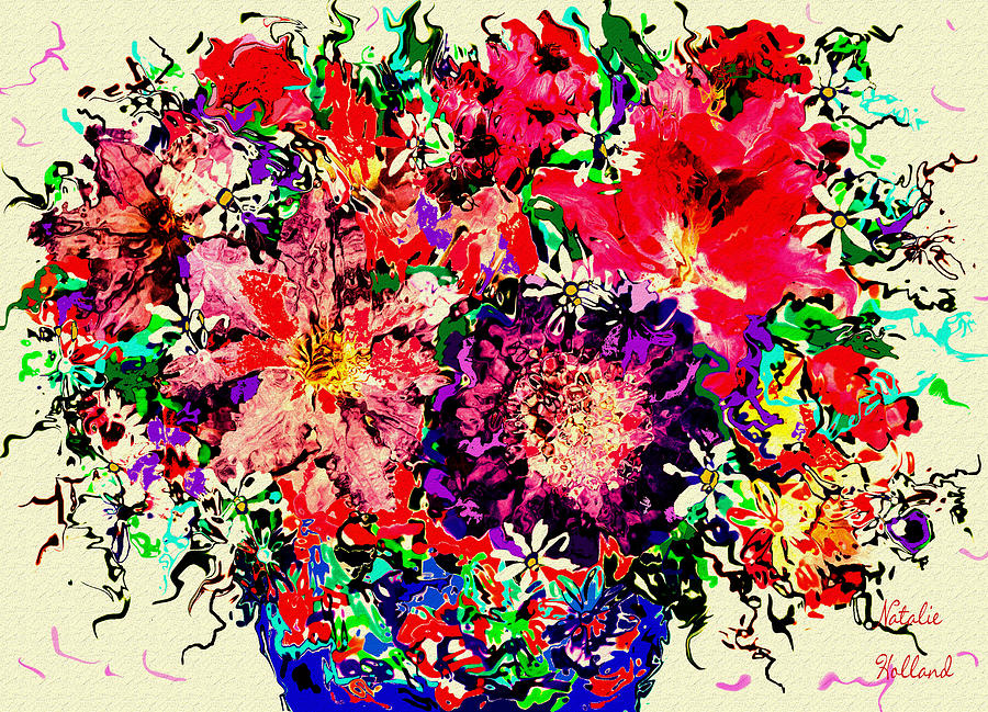 Spectacular Flowers Mixed Media by Natalie Holland