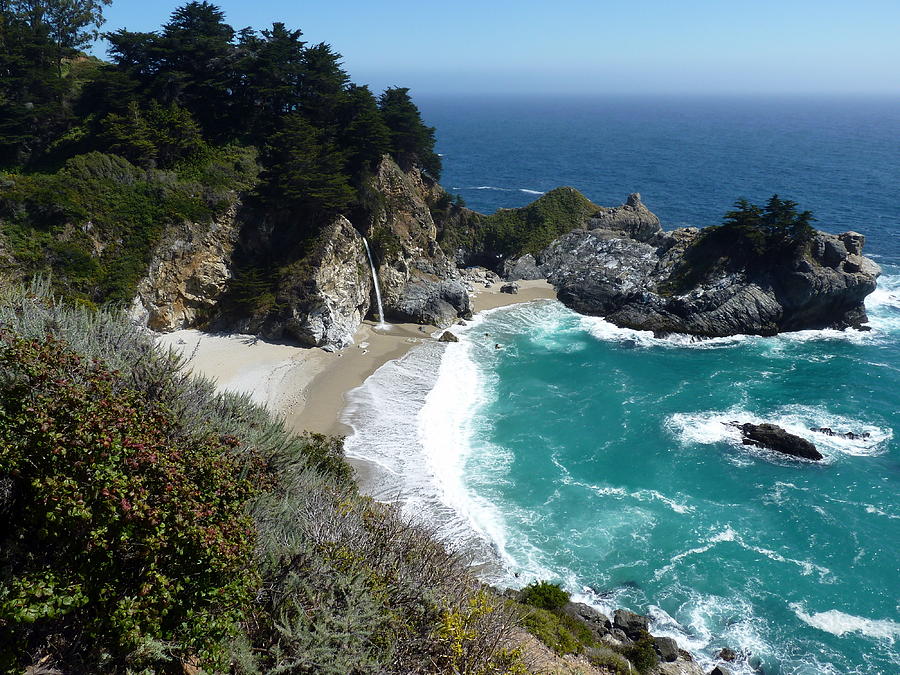 Spectacular McWay Falls in Julia Pfeiffer Burns State Park Photograph by Carla Parris