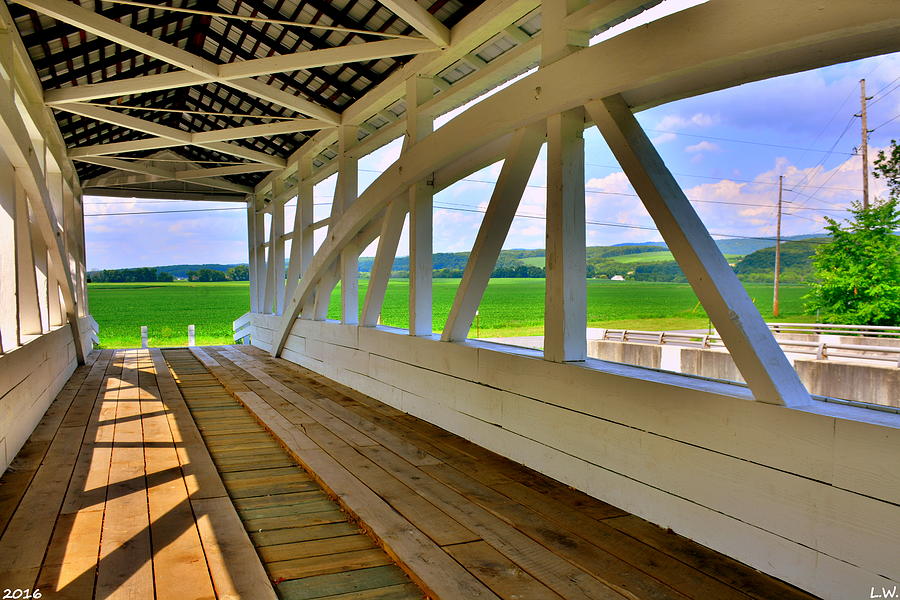 Nature Photograph - Spectacular View From Osterburg-Bowser Covered Bridge by Lisa Wooten