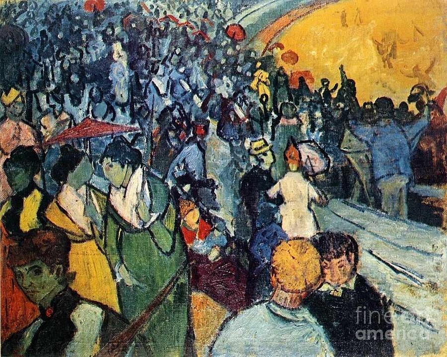 Arles Painting - Spectators in the Arena at Arles by Vincent Van Gogh