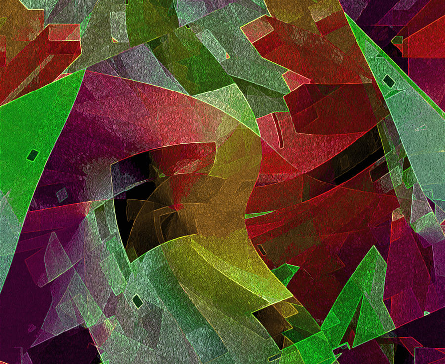 Abstract Digital Art - Spectrum Construct 23 by Lynda Lehmann
