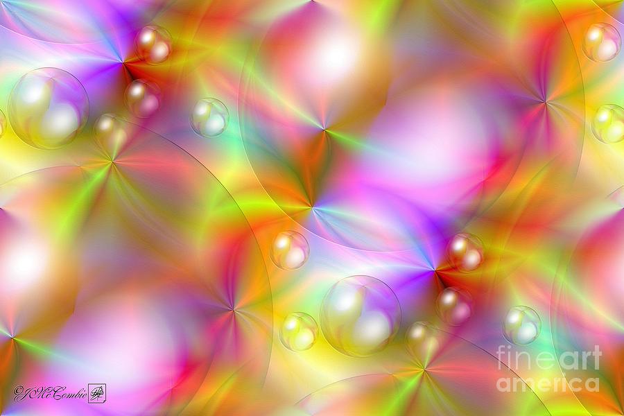 Spectrum Lights Balls and Bubbles Series I Digital Art by J McCombie
